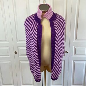 Hand Knitted Poncho Cape